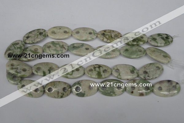 CFG306 15.5 inches 20*30mm carved oval peace stone beads