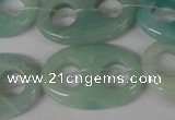 CFG313 15.5 inches 20*30mm carved oval amazonite gemstone beads