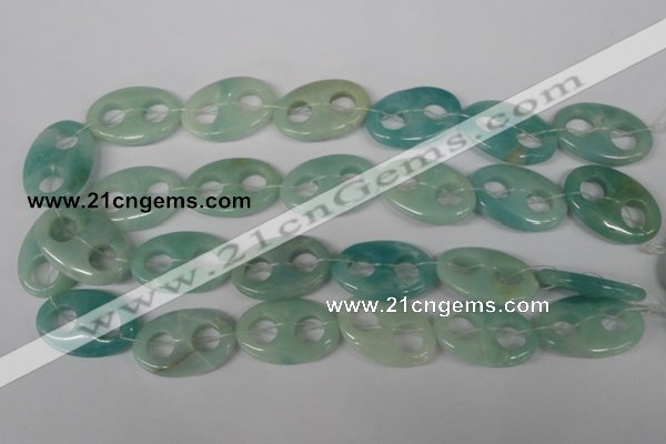 CFG313 15.5 inches 20*30mm carved oval amazonite gemstone beads