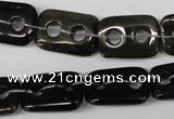 CFG322 15.5 inches 15*20mm carved rectangle golden obsidian beads