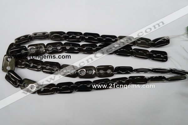 CFG322 15.5 inches 15*20mm carved rectangle golden obsidian beads