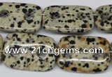 CFG329 15.5 inches 18*25mm carved rectangle dalmation jasper beads