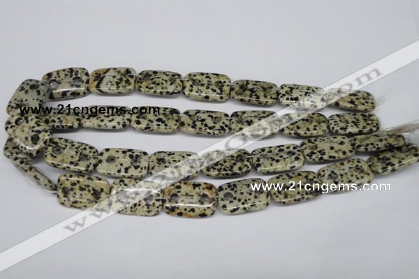 CFG329 15.5 inches 18*25mm carved rectangle dalmation jasper beads