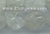 CFG341 15.5 inches 18*22mm carved skull white crystal beads