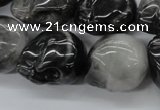 CFG346 15.5 inches 18*22mm carved skull eagle eye jasper beads