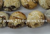 CFG347 15.5 inches 18*19mm carved skull picture jasper beads