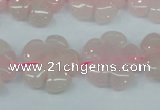 CFG450 15.5 inches 20mm carved flower rose quartz beads