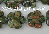 CFG451 15.5 inches 20mm carved flower unakite gemstone beads