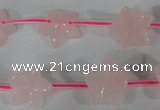 CFG507 15.5 inches 15*15mm carved flower rose quartz beads