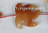 CFG511 15.5 inches 24*28mm carved animal red aventurine beads