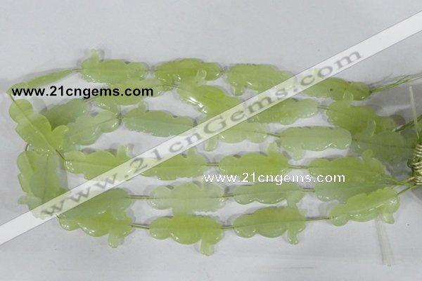 CFG514 15.5 inches 18*34mm carved animal New jade beads