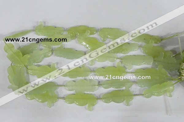 CFG514 15.5 inches 18*34mm carved animal New jade beads