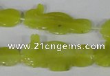 CFG515 15.5 inches 18*34mm carved animal Korean jade beads