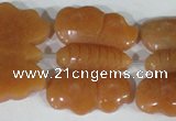 CFG520 15.5 inches 30*38mm carved animal red aventurine beads