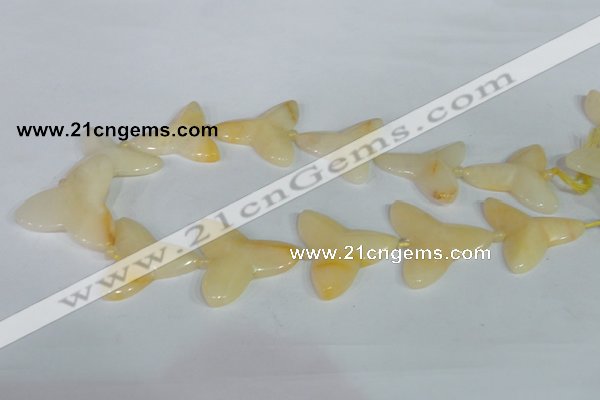 CFG521 15.5 inches 34*37mm carved flower yellow aventurine beads