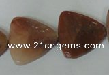 CFG529 15.5 inches 25*25mm carved triangle agate gemstone beads