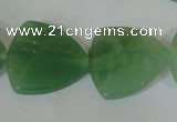 CFG531 15.5 inches 25*25mm carved triangle green aventurine beads