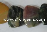 CFG540 15.5 inches 25*25mm carved triangle Indian agate beads