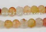 CFG57 15.5 inches 8*10mm carved pig-shaped agate gemstone beads