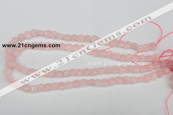 CFG58 15.5 inches 8*10mm carved pig-shaped rose quartz beads