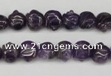 CFG59 15.5 inches 8*10mm carved pig-shaped amethyst gemstone beads