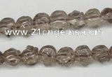 CFG60 15.5 inches 8*10mm carved pig-shaped smoky quartz beads