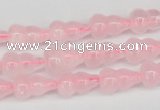 CFG63 15.5 inches 8*13mm carved calabash rose quartz beads