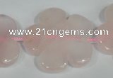 CFG653 15.5 inches 30mm carved flower rose quartz beads