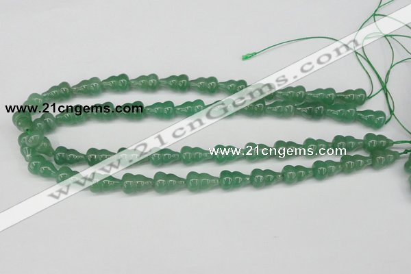 CFG66 15.5 inches 10*16mm carved calabash green aventurine beads