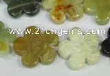 CFG664 15.5 inches 20mm carved flower flower jade beads