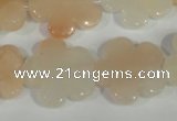 CFG667 15.5 inches 20mm carved flower pink aventurine jade beads