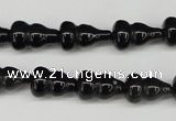 CFG67 15.5 inches 10*15mm carved calabash obsidian gemstone beads