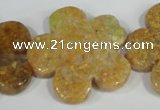 CFG674 15.5 inches 30mm carved flower agate gemstone beads