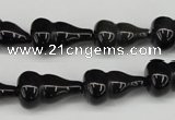 CFG68 15.5 inches 12*20mm carved calabash obsidian gemstone beads