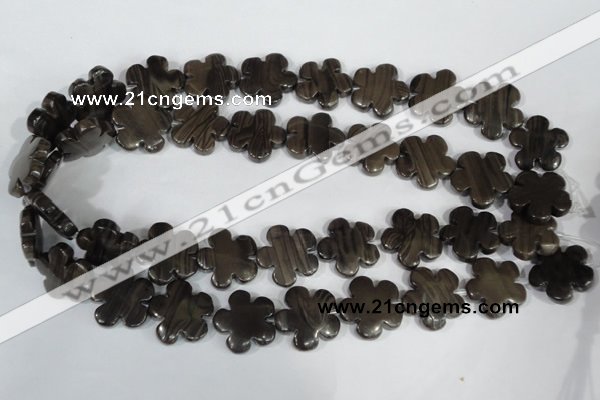 CFG682 15.5 inches 20mm carved flower grain stone beads