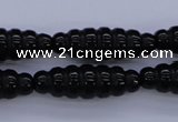 CFG760 15.5 inches 10*30mm carved rice black agate beads