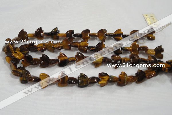 CFG767 15.5 inches 10*15mm carved animal yellow tiger eye beads