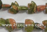 CFG770 15.5 inches 10*15mm carved animal unakite gemstone beads