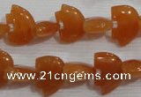 CFG771 15.5 inches 10*15mm carved animal red aventurine beads