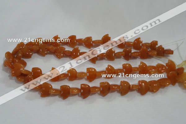 CFG771 15.5 inches 10*15mm carved animal red aventurine beads