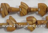 CFG779 15.5 inches 10*15mm carved animal grain stone beads