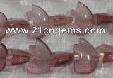 CFG786 15.5 inches 10*15mm carved animal quartz glass beads