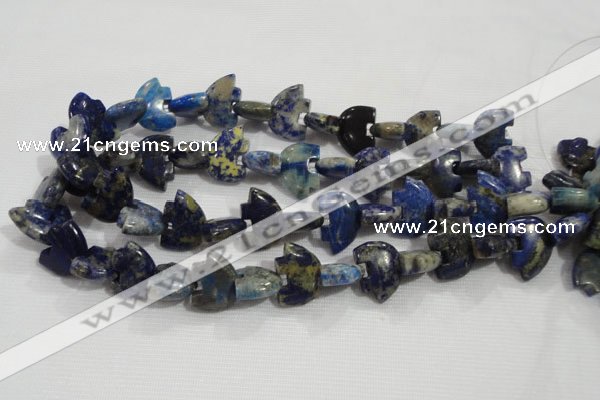 CFG792 12.5 inches 14*18mm carved animal lapis lazuli gemstone beads