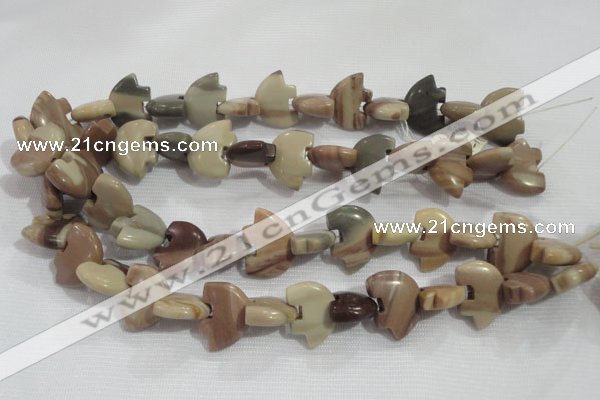 CFG796 12.5 inches 14*18mm carved animal jasper beads