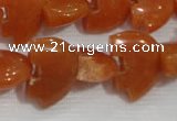 CFG797 12.5 inches 14*18mm carved animal red aventurine beads