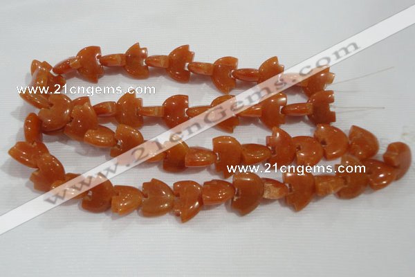 CFG797 12.5 inches 14*18mm carved animal red aventurine beads