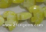 CFG800 12.5 inches 14*18mm carved animal lemon jade beads