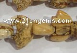 CFG807 12.5 inches 14*18mm carved animal picture jasper beads