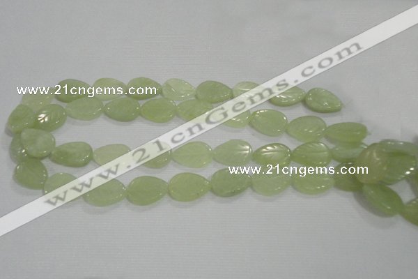 CFG821 12.5 inches 15*20mm carved leaf New jade beads wholesale