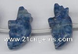 CFG861 Top-drilled 10*20mm carved animal lapis lazuli gemstone beads